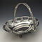 1907 British Antique Sterling Silver Basket Earrings Movable Handle 347g Walker&Hall